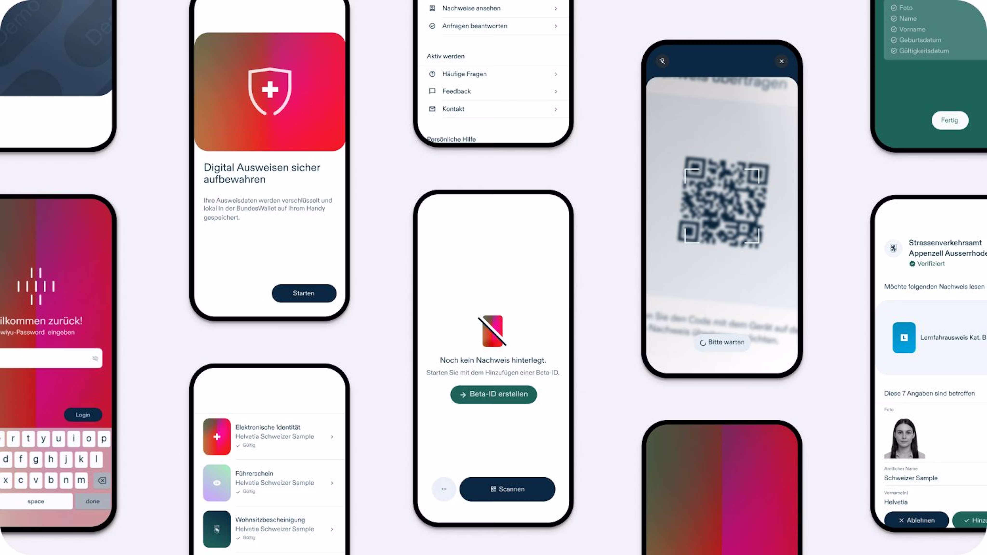 Illustration of Swiyu eWallet app